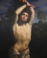 St Sebastian [detail #1] by Guercino
